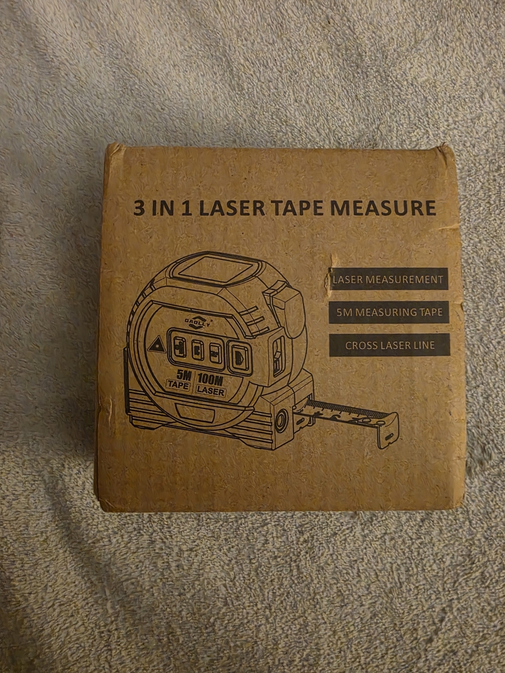Source Unknown Brown 3-in-1 Laser Tape Measure